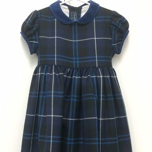 Oscar de la Renta Girls Wool Plaid Dress 5T